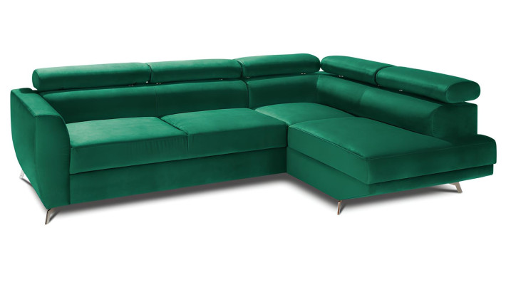 Canapé en forme de L avec espace de rangement et fonction lit