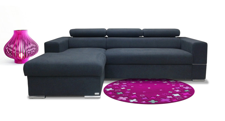 Canapé en L moderne avec fonction lit et espace de rangement