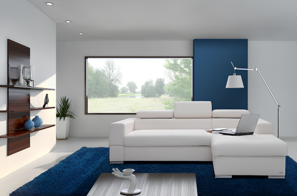 Canapé en L moderne avec fonction lit et espace de rangement