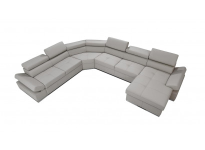 XXL canapé d'angle série design 100% CUIR ITALIEN