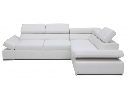 Canapé d'angle moderne en cuir 100%