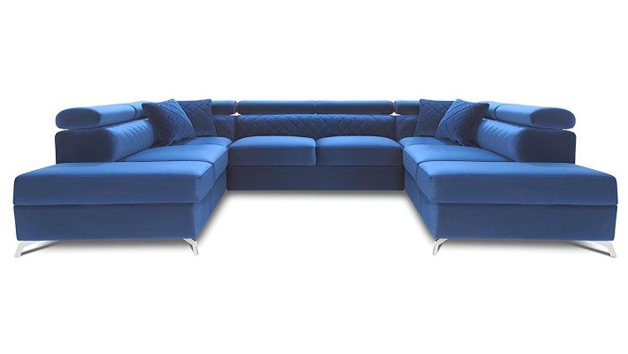 Canapé en U avec fonction lit dans un nouveau design rembourré
