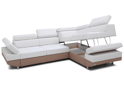 Canapé d'angle moderne avec design paysager, angle, ensemble, rembourré, 100% cuir