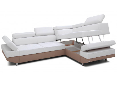 Canapé d'angle moderne avec design paysager, angle, ensemble, rembourré, 100% cuir