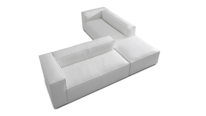 Canapé d'angle XXL en cuir 100% ITALIEN
