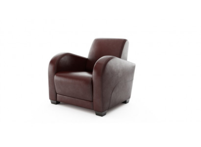 Chaise au design moderne en cuir brun 100% italien pour le salon