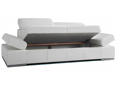 Canapé designer pour 2,5 personnes avec fonction lit en cuir italien 100% neuf