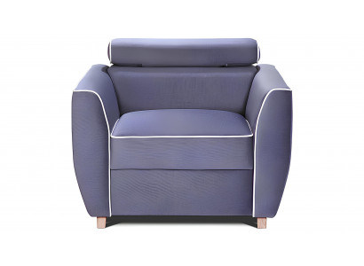 Fauteuil designer recouvert de tissu 1 place lounge club tv