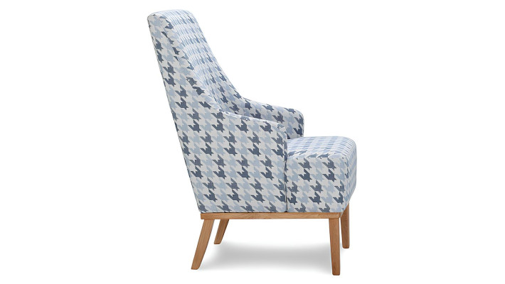 Fauteuil designer en tissu Relex et cuir pour une personne dans la salle de télévision