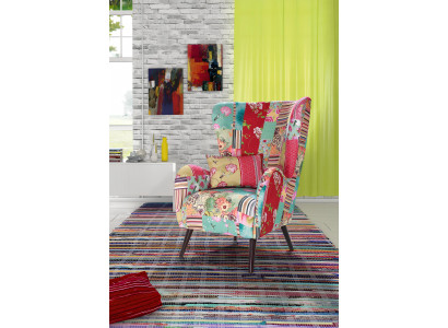 Fauteuil de salon Relex-malliston en tissu cuir