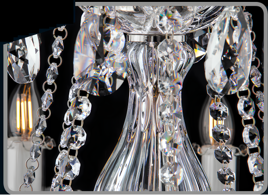 Lampe de table lampe de lustre cristal lampe bleue