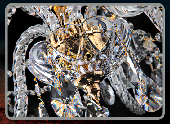 Lampe de table lampe de lustre cristal lampe bleue