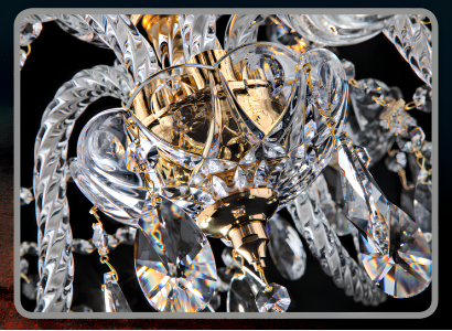 Lampe de table lampe de lustre cristal lampe bleue