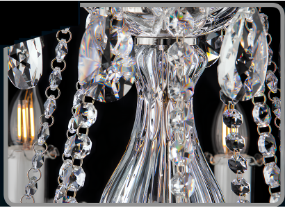 Lampe de table ancienne avec cristal