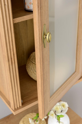 Étagère murale en bois massif pour la cuisine et la salle de bain
