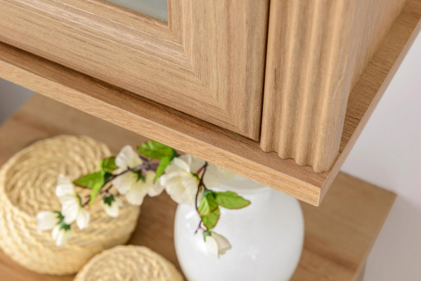 Étagère murale en bois massif pour la cuisine et la salle de bain