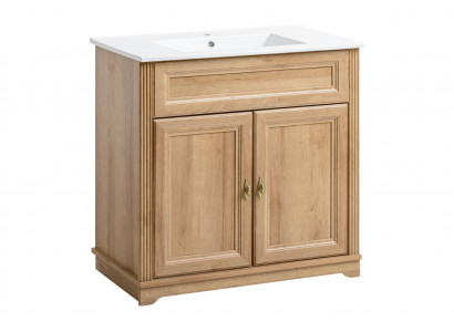 Meuble lavabo mobile de moins de 80 cm en style rustique