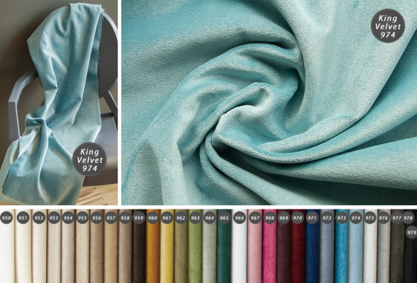 Lit tapissé en cuir textile design double XXL grand baroque