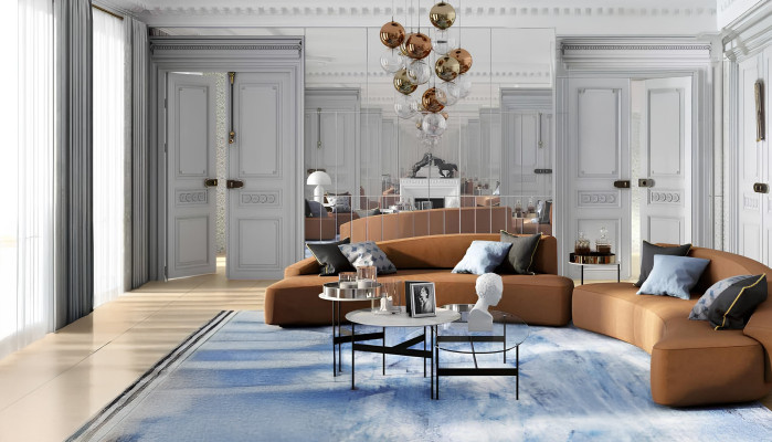 Canapé Canapé d'angle Siège Canapés d'angle Rond Tissu Salon Design Canapés Rembourrage Moderne