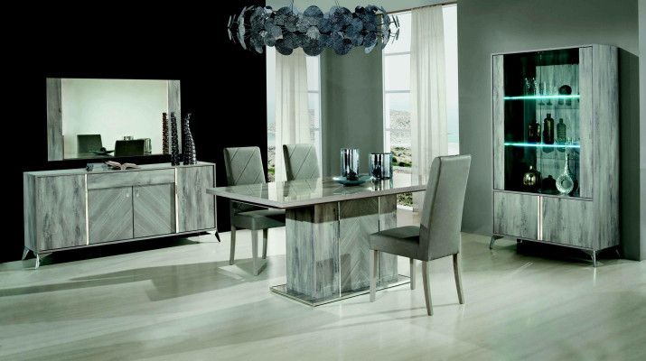 Ensemble de 4 chaises de salle à manger en bois moderne