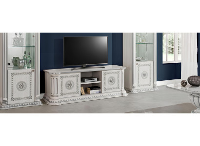 Buffet design RTV pour TV, meuble bas de luxe en bois blanc, nouveau