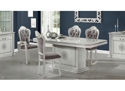 Jeu de luxe pour salle à manger table chaises XXL tables chaises design en bois 5 pièces