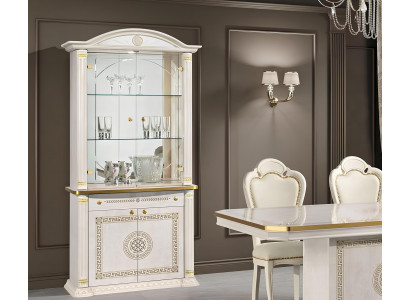 Ensemble de luxe table à manger chaise commode miroir vitrine groupe 8 pièces