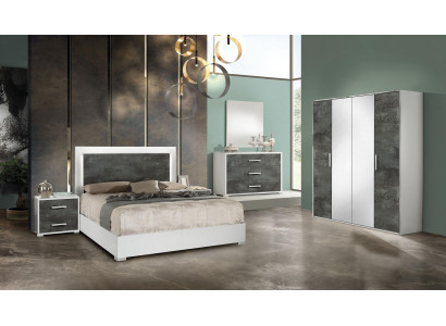 Armoire moderne à 4 portes en bois pour chambre à coucher