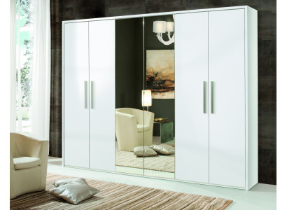 Armoire à 6 portes meubles design miroir neuf