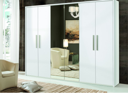 Armoire à 6 portes meubles design miroir neuf