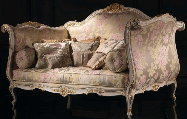 Canapé design pour 4 personnes, fauteuil, tissu en velours 4 pièces, meuble classique