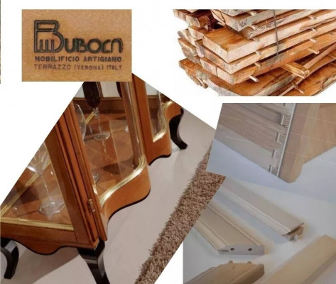 Vitrine d'angle classique en verre armoire salon vitrine luxe marron