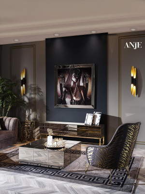 Canapé moderne trois places et fauteuil