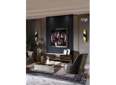 Ensemble de canapés luxueux RTV support de TV canapé trois places fauteuil canapés modernes neufs