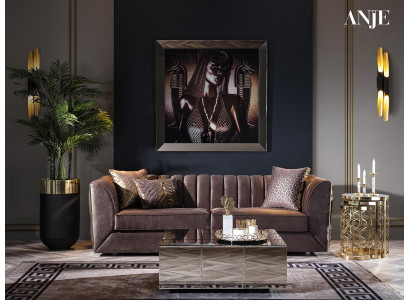 Canapé luxueux 3 places taupe pour meubles de salon