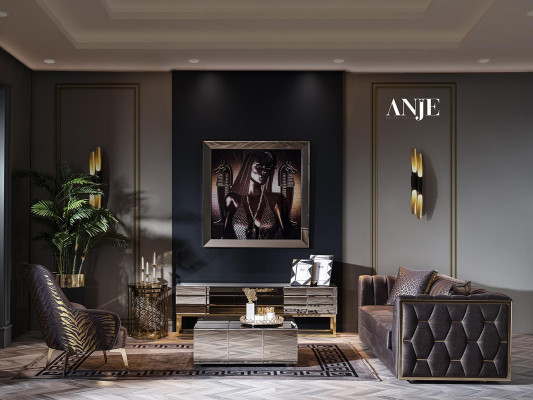 Jeu de canapés en acier inoxydable moderne luxe meubles pour salon nouveau
