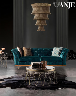 Ensemble de canapés de luxe pour salon meubles en tissu 3 pièces moderne