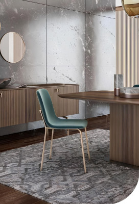 Ensemble de salle à manger moderne en meubles de luxe table chaises buffet