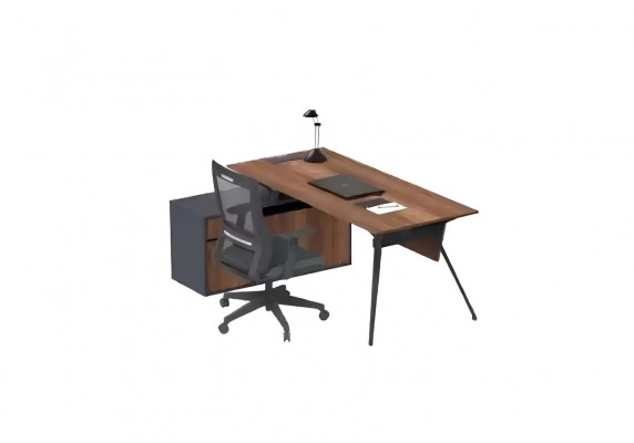 Bureau de bureau ensemble table décoration moderne marron nouveau
