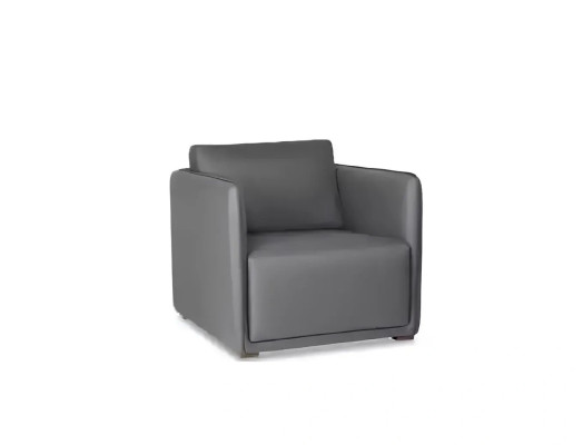 Fauteuil moderne en tissu gris pour une personne