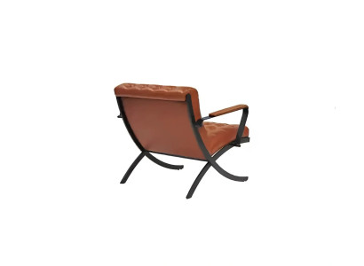 Chaise de bureau luxueuse avec assise rembourrée moderne en brun JV Mobili