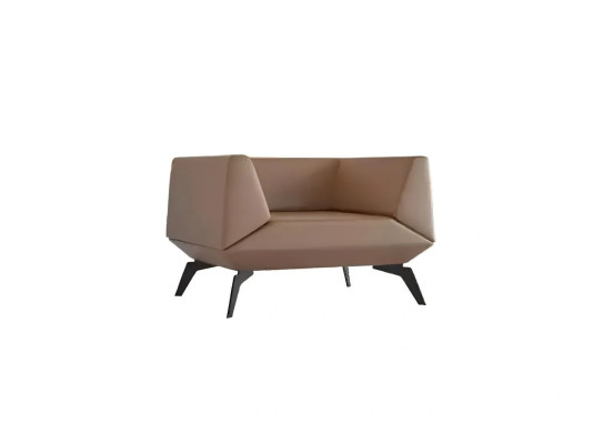 Fauteuil design relax avec des oreilles en cuir luxueuses