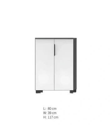 Armoire de bureau blanche moderne avec étagères