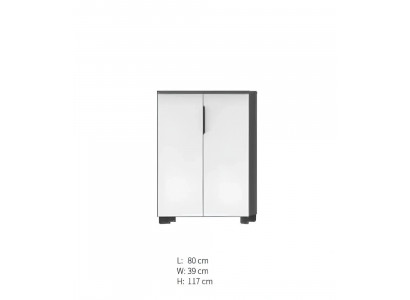 Armoire de bureau blanche moderne avec étagères