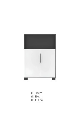Armoire de bureau blanche luxueuse