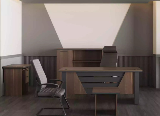 Nouvelle étagère de bureau brune
