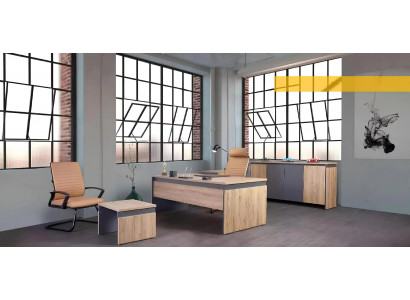 Ensemble de meubles de bureau en bois massif de quatre pièces