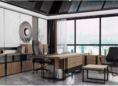 Mobilier de bureau, bureau de directeur, meubles en bois, aménagement au design unique