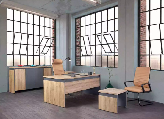Table de conférence, table d'appoint, bureau, bureau, design, marron