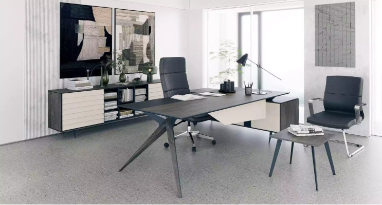 Ensemble de meubles de bureau luxueux, table d'angle, table basse, table d'appoint, ensemble moderne de 3 pièces